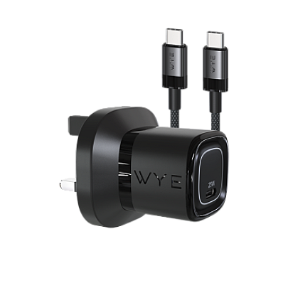 25W Single USB-C Charging Kit with USB-C to USB-C Cable (Gan III)