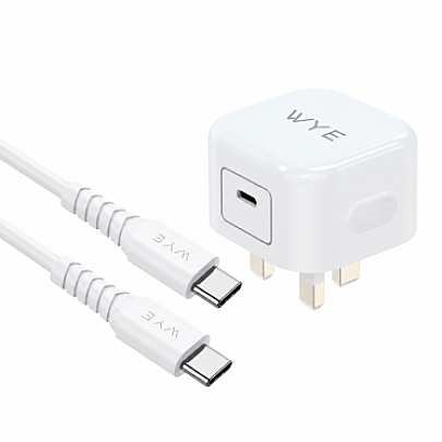 GaN 20W USB-C Power Adaptor with USB-C to USB-C 1m Cable