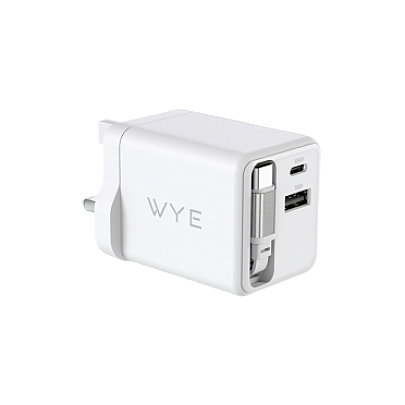 PA21 65W USB-C & USB-A Power Adapter with Retractable Cable