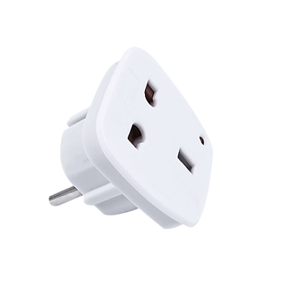 UK 3-PIN to Europe 2-PIN Travel Adaptor