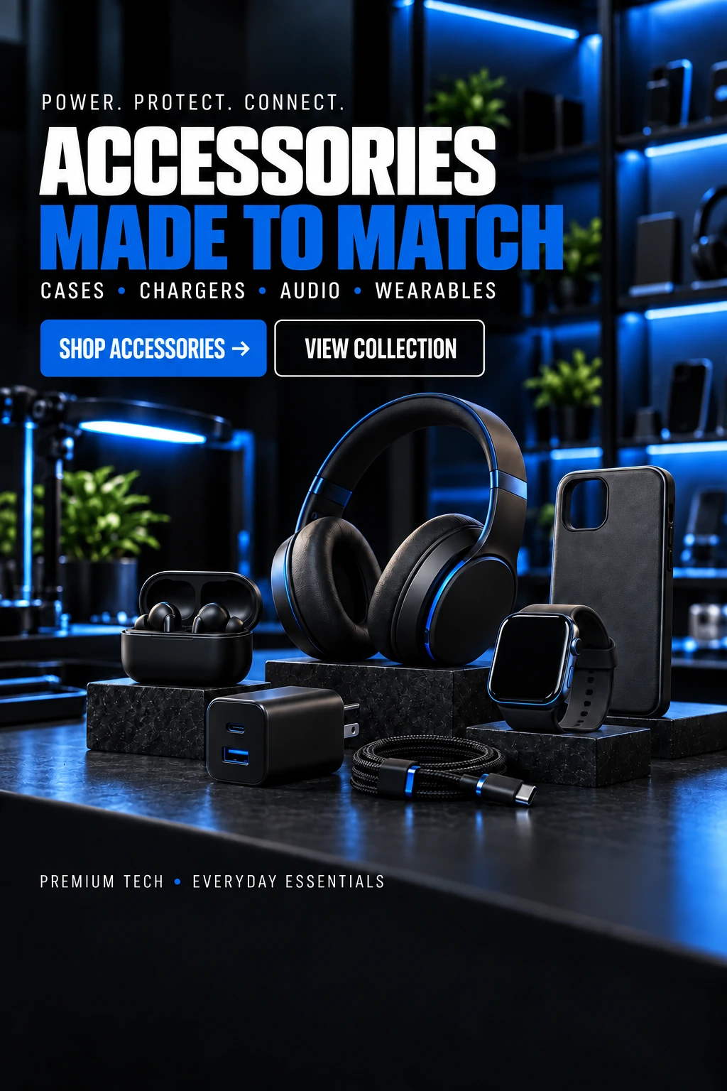 Premium cases, chargers, audio and wearable accessories