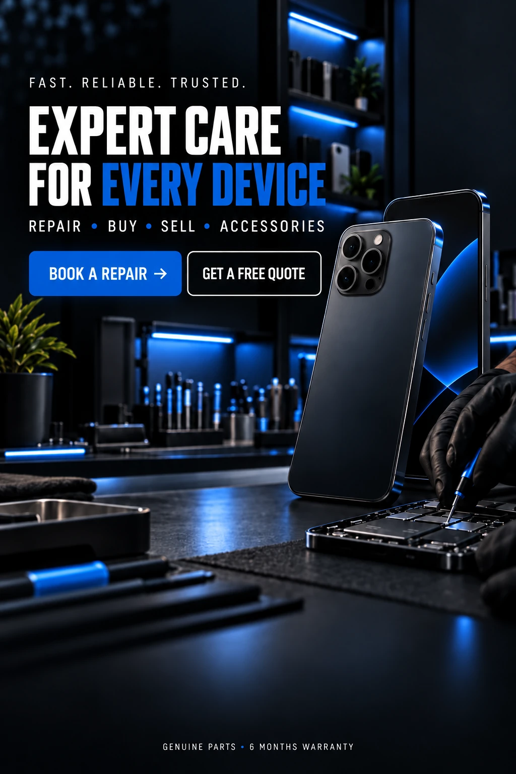Expert phone repair with repair booking and quote options