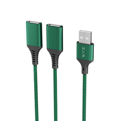 USB-A Male to 2 USB-A Female splitter cable 0.3m