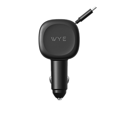 3-IN-1 Fast Charging In-Car Charger with Built-in Retractable Cable & USB A, USB C ports