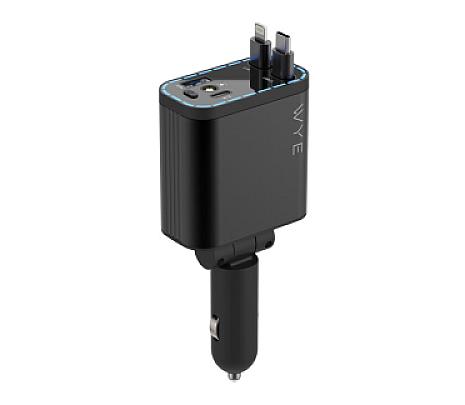 4-in-1 Retractable Fast Car Charger
