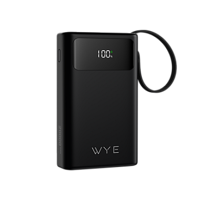 45W 20K Power Bank with Built-in Cables & LED Display