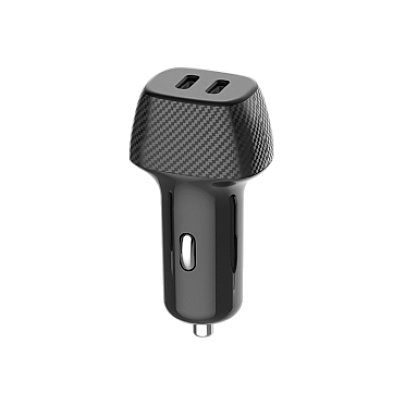 60W In-Car Charger with Dual USB-C Ports