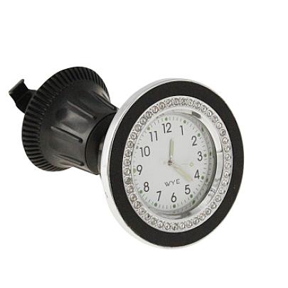 In-Car Diamond Gems Mini-Clock With Holder
