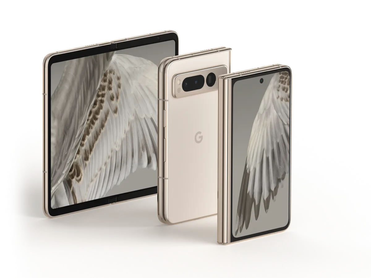 Pixel Fold was built to deliver a familiar smartphone silhouette when closed and a large, immersive 7.6” display when unfolded. product image